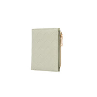 Porte feuille femme vert simili cuir entrelacé Women's