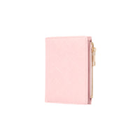 Porte feuille femme rose clair simili cuir entrelacé Women's