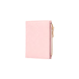 Porte feuille femme rose clair simili cuir entrelacé Women's