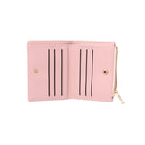 Porte feuille femme rose clair simili cuir entrelacé Women's