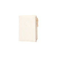 Porte feuille femme abricot simili cuir entrelacé Women's