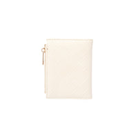 Porte feuille femme abricot simili cuir entrelacé Women's