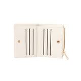 Porte feuille femme abricot simili cuir entrelacé Women's