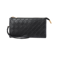Compagnon femme Simili cuir entrelacé noir Women's