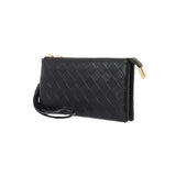 Compagnon femme Simili cuir entrelacé noir Women's