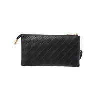 Compagnon femme Simili cuir entrelacé noir Women's