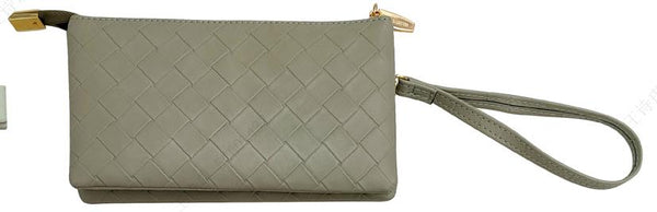 Compagnon femme Simili cuir entrelacé vert clair Women's