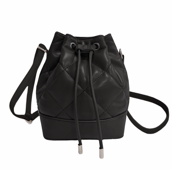 Sac seau matelassé noir Women's