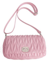 Sac bandoulière chevrons rose clair Women's