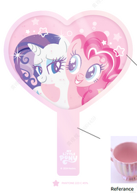 Miroir à main forme cœur MY LITTLE PONY