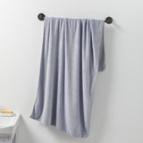 Serviette de bain grise Microfibre