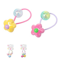 Elastiques enfants perles & fleurs x2 Kid's