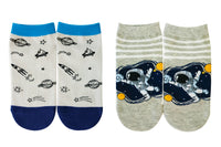 Socquettes enfants grises astronaute 7-9 ans x2 Kid's