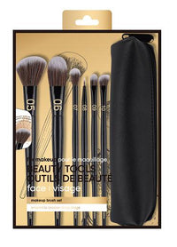 Pinceaux & trousse de rangement x6 Black Gold