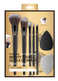 Pinceaux & beauty blender x7 Black Gold