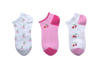 Socquettes femme x3 Cherry Valentine