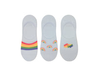 Socquettes bleues femme x3 RAINBOW