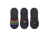 Socquettes noires femme x3 RAINBOW