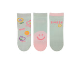 Socquettes vertes femme x3 SMILEY