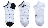 Socquettes femme noires noeud x3 Girl Bow