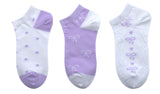Socquettes femme violettes noeud x3 Girl Bow