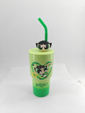 Gobelet métal avec paille 900ml vert the Powerpuff Girls Collection