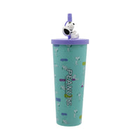Gobelet Snoopy coloré vintage acier inoxydable paille 800 ml Snoopy Beach Fun Collection