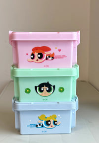 Boîtes de rangement empilables x3 the Powerpuff Girls Collection