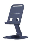 Support de téléphone rotatif en métal pour bureau bleu foncé Life is for Fun Series
