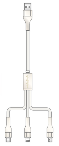 Câble de chargement 3 en 1 USB blc Life is for Fun Series