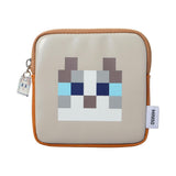 Porte monnaie carré gris Minecraft