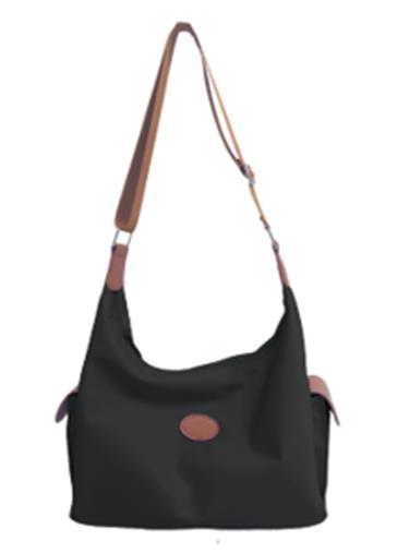 Sac bandoulière souple noir Dumpling Series