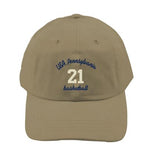 Casquette baseball brodée marron 21