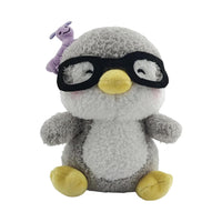 Peluche assise lunettes grises Penman 20cm MINI FAMILY