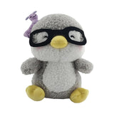 Peluche assise lunettes grises Penman 20cm MINI FAMILY