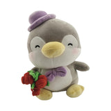 Peluche assise avec fleurs Penman 20cm MINI FAMILY