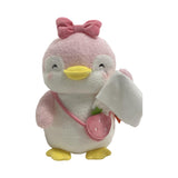 Peluche Pendy rose 33cm avec sac fraise MINI FAMILY