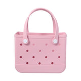 Sac panier plastique rose Classic Style