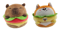Peluche hmaburger 13cm Dundun Fox ou Capybara Hamburger