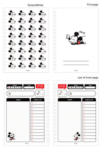 Plannificateur A5 72 pages avc autocollants Disney Mickey Series