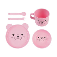 Ensemble de couverts Ours Rose 5pcs Lovely Pet Séries