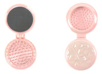 Brosse miroir pliable ronde rose irisée Shiny Pink Series
