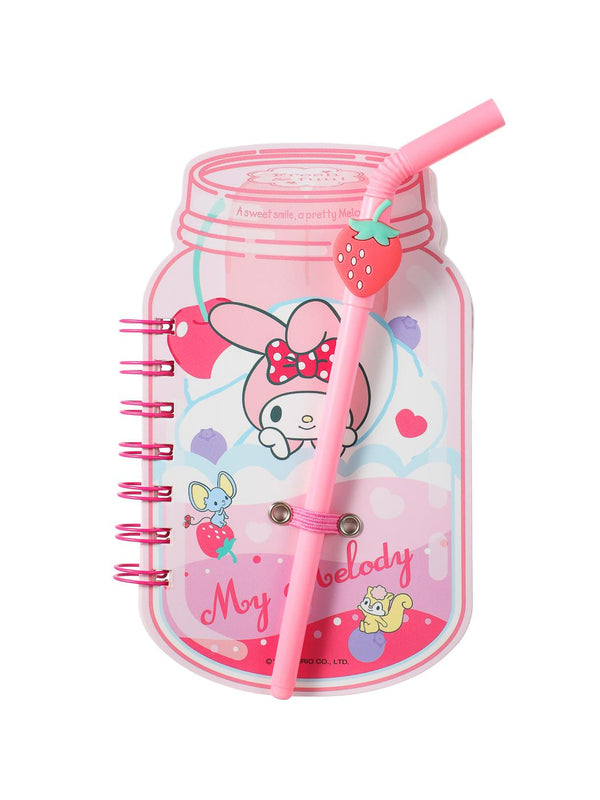 Carnet forme gobelet avec paille stylo My Melody SANRIO