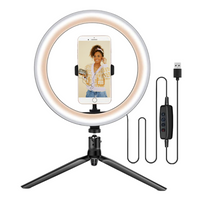 Support de téléphone sur pied avec lumière