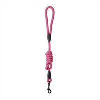 Laisse en corde grand modèle rose