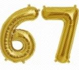 Ballons numérotés Assortiment de 2 chiffres (6, 7)