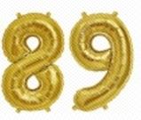 Ballons numérotés  Assortiment de 2 chiffres (8, 9)