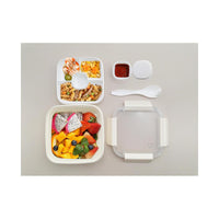 Boîte à salade 2 compartiments 1,1L beige Graceful Séries