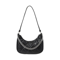 Sac à bandoulière à chaîne et motif losange noir Rhombus Pattern Series