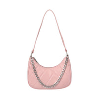 Sac à bandoulière à chaîne et motif losange rose Rhombus Pattern Series